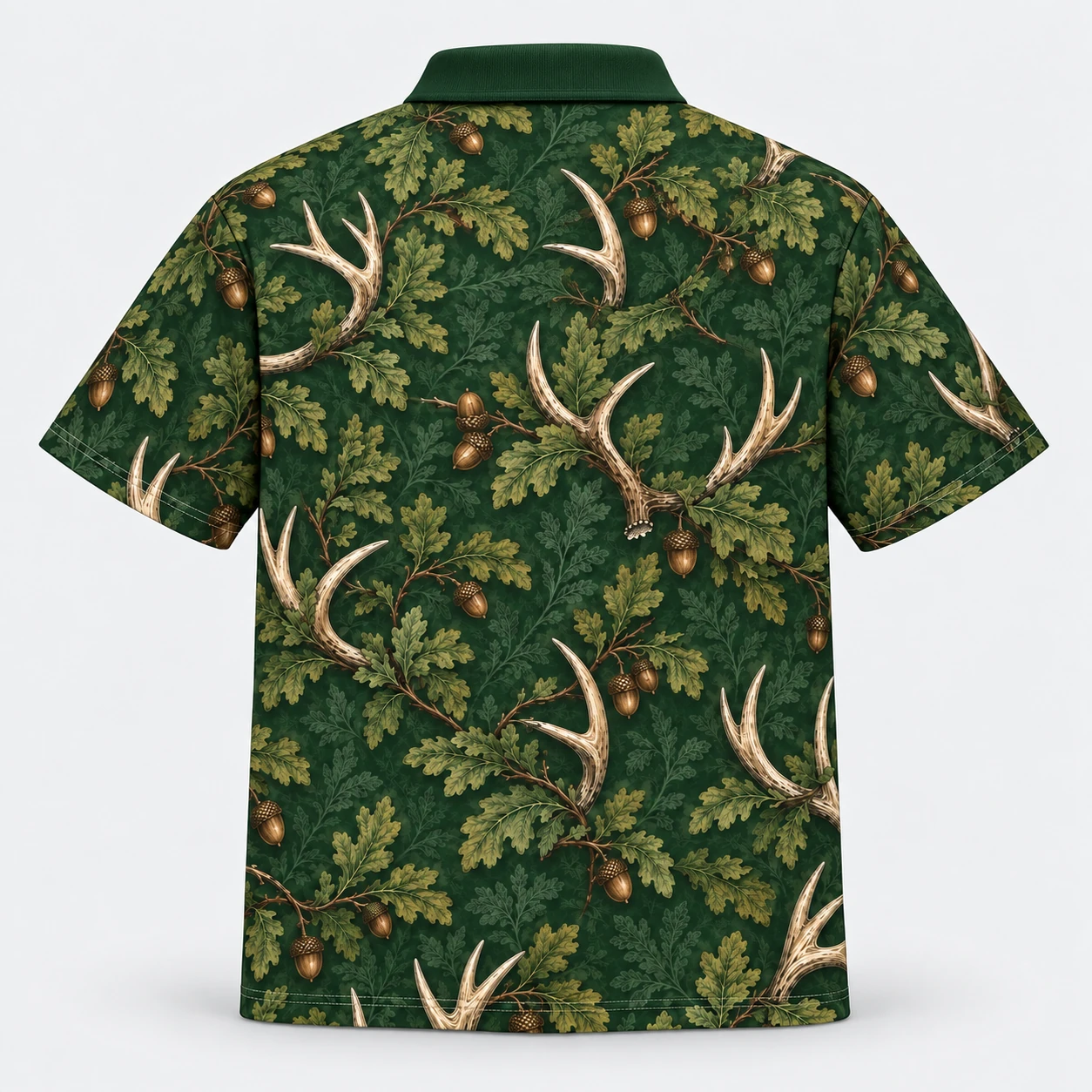 antler-rosette-ornament-polo-shirt-back