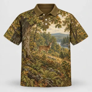 Oak Tableau Deer Polo Shirt